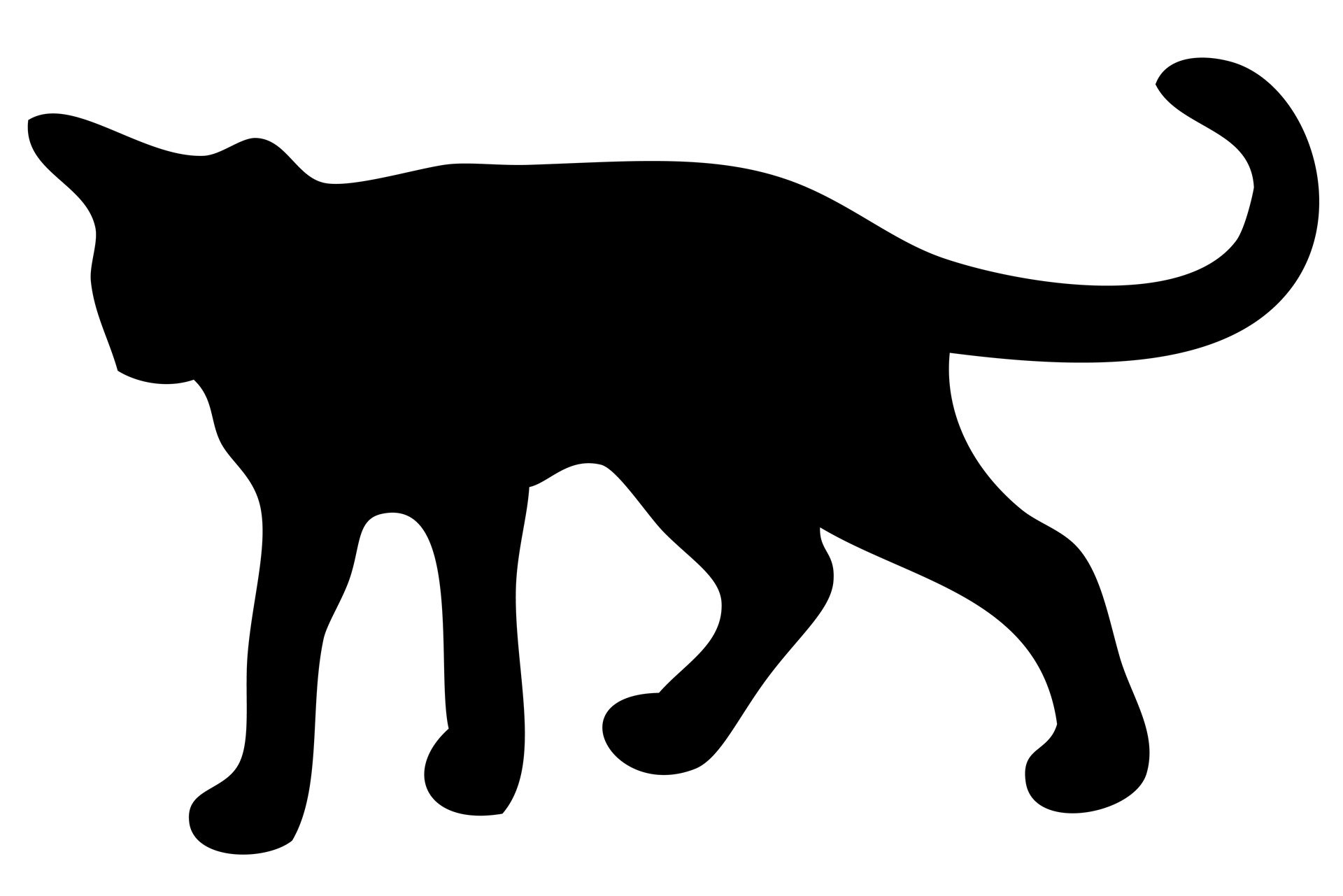 cat silhouette black free photo