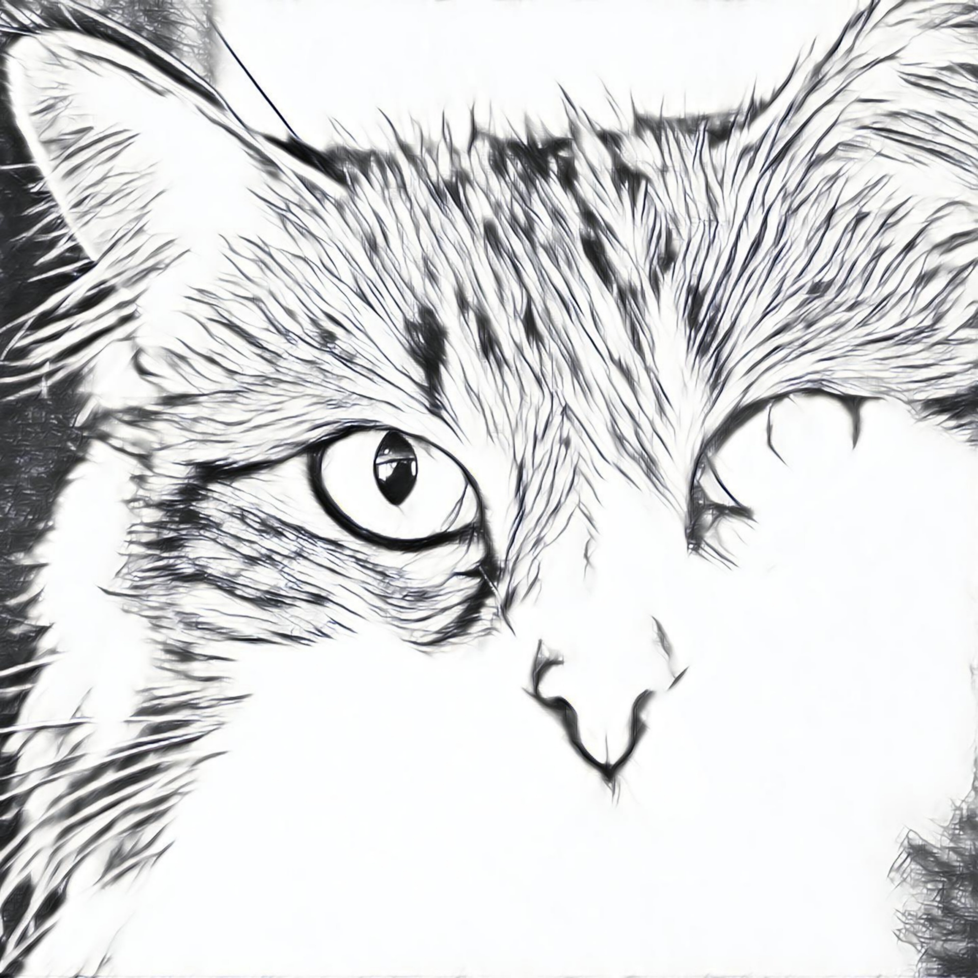 domestic cat sketch free photo