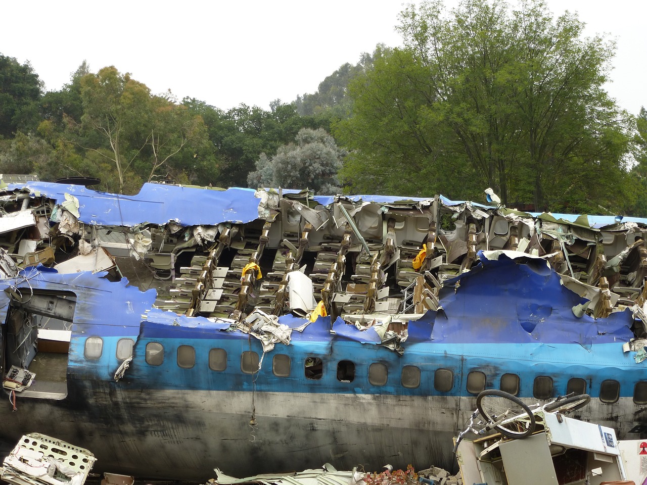 catastrophe airplane crash airplane free photo