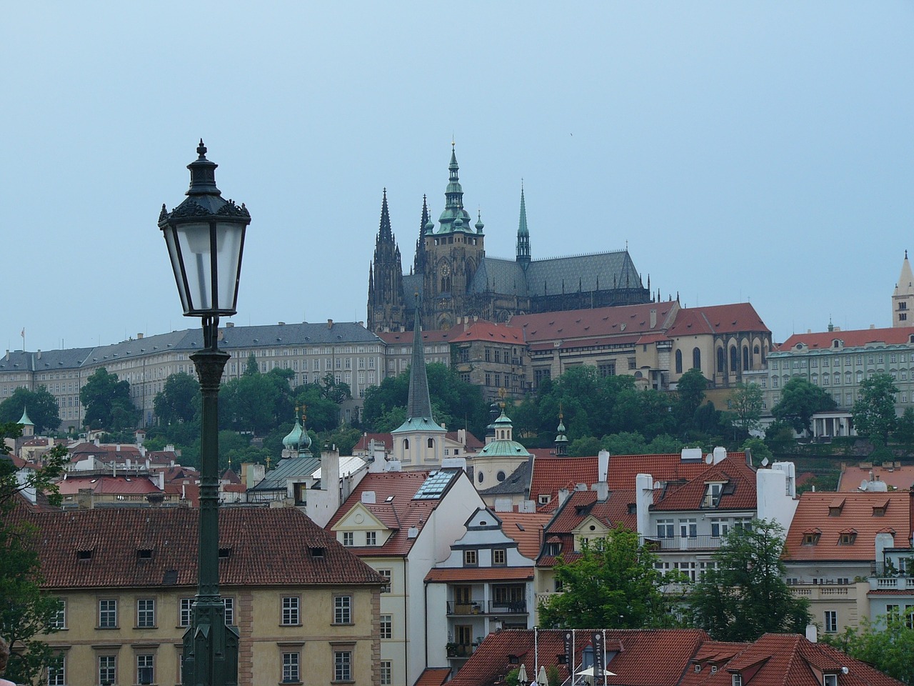 cathedral prague city view free photo