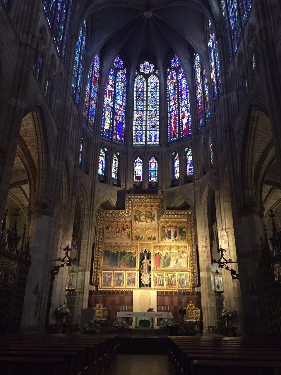 cathedral altar stained glass free photo