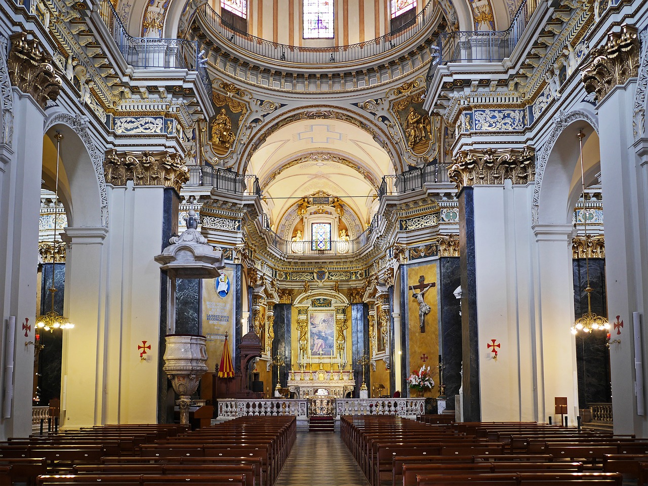 cathedral nice italian baroque free photo