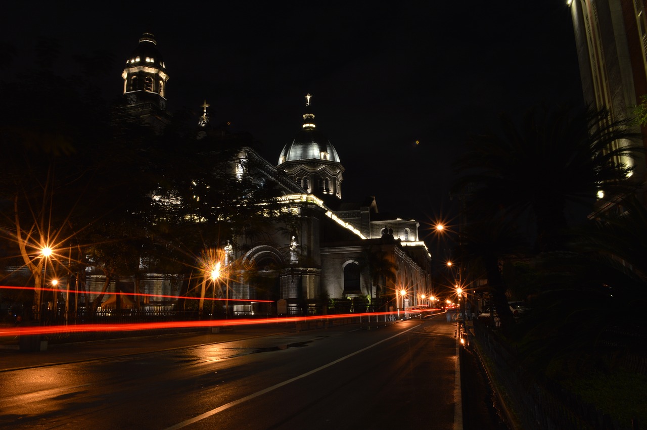 cathedral night photography night free photo