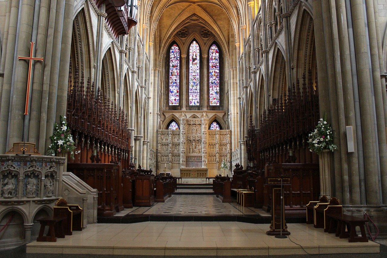 cathedral church columns free photo