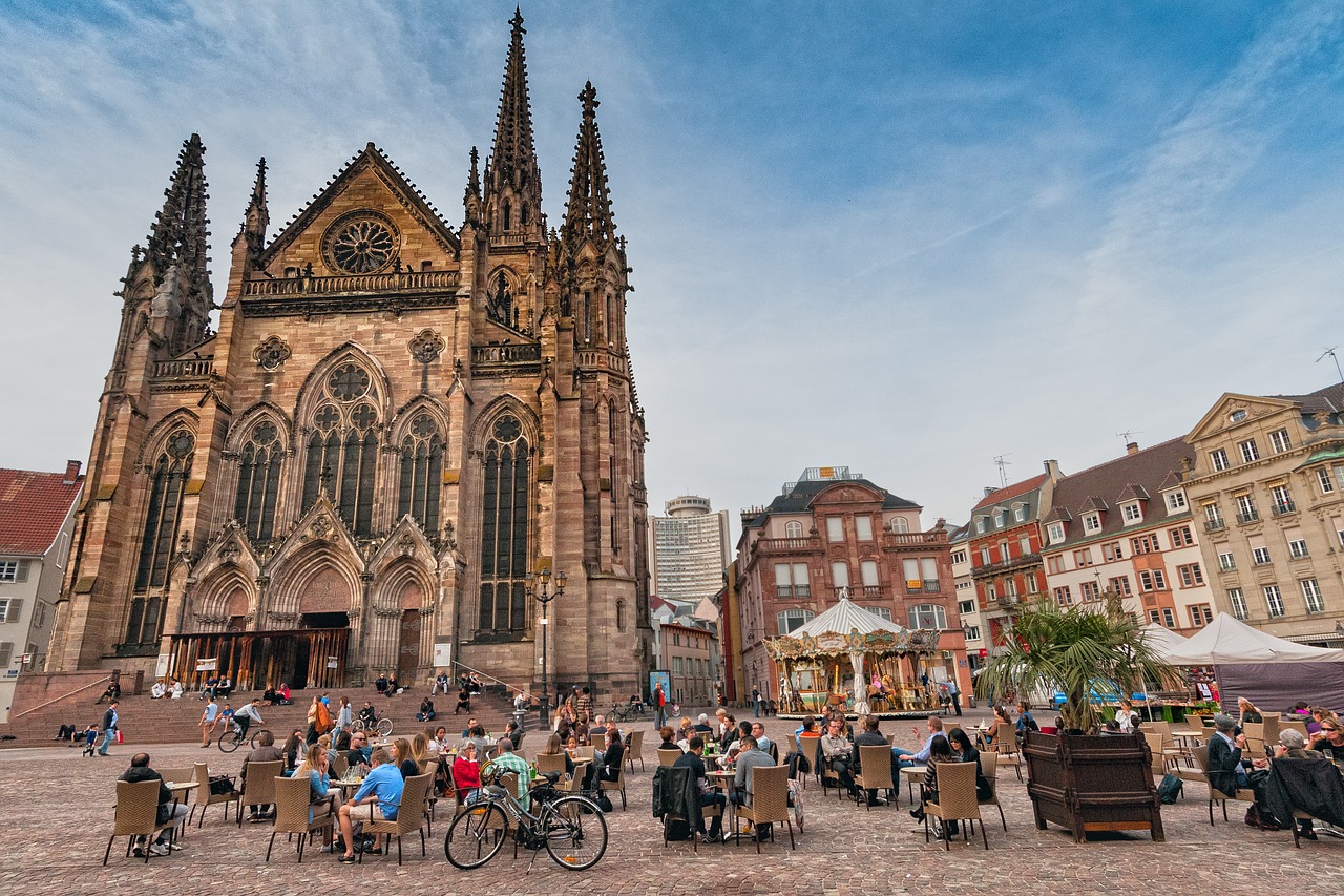 cathedral mühlhausen alsace free photo