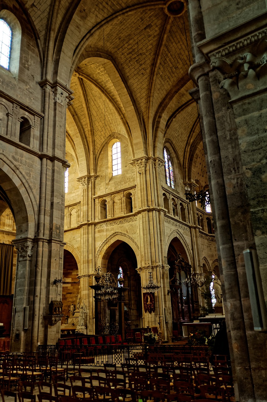 cathedral inside langres free photo