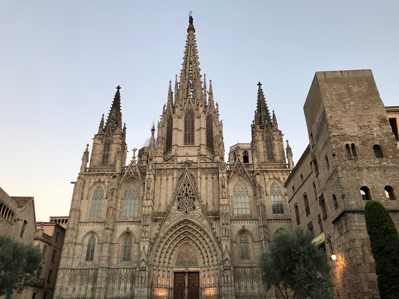 cathedral barcelona spain free photo
