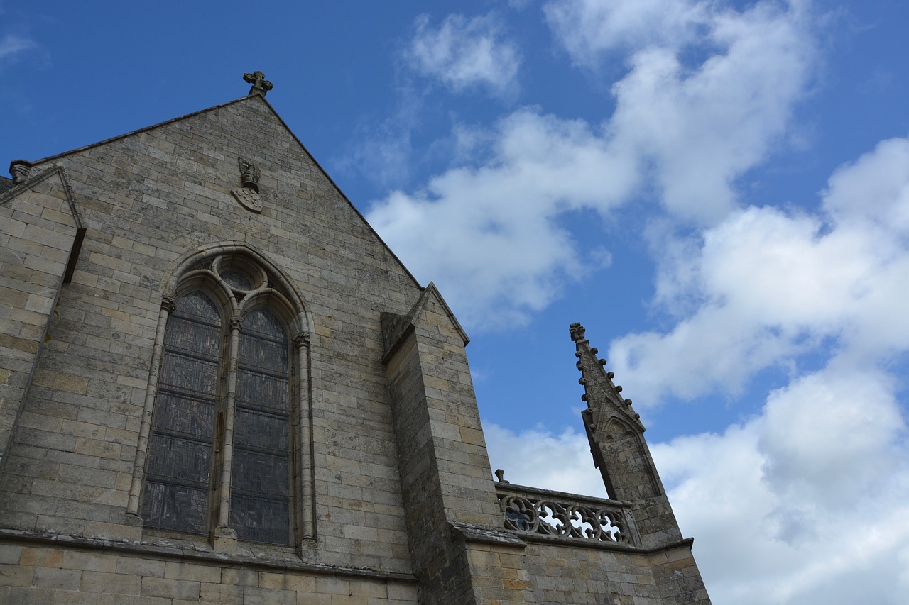 cathedral city of lamballe facade free photo