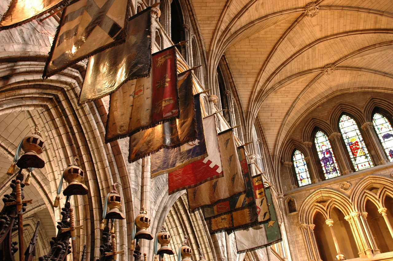 cathedral church flags free photo