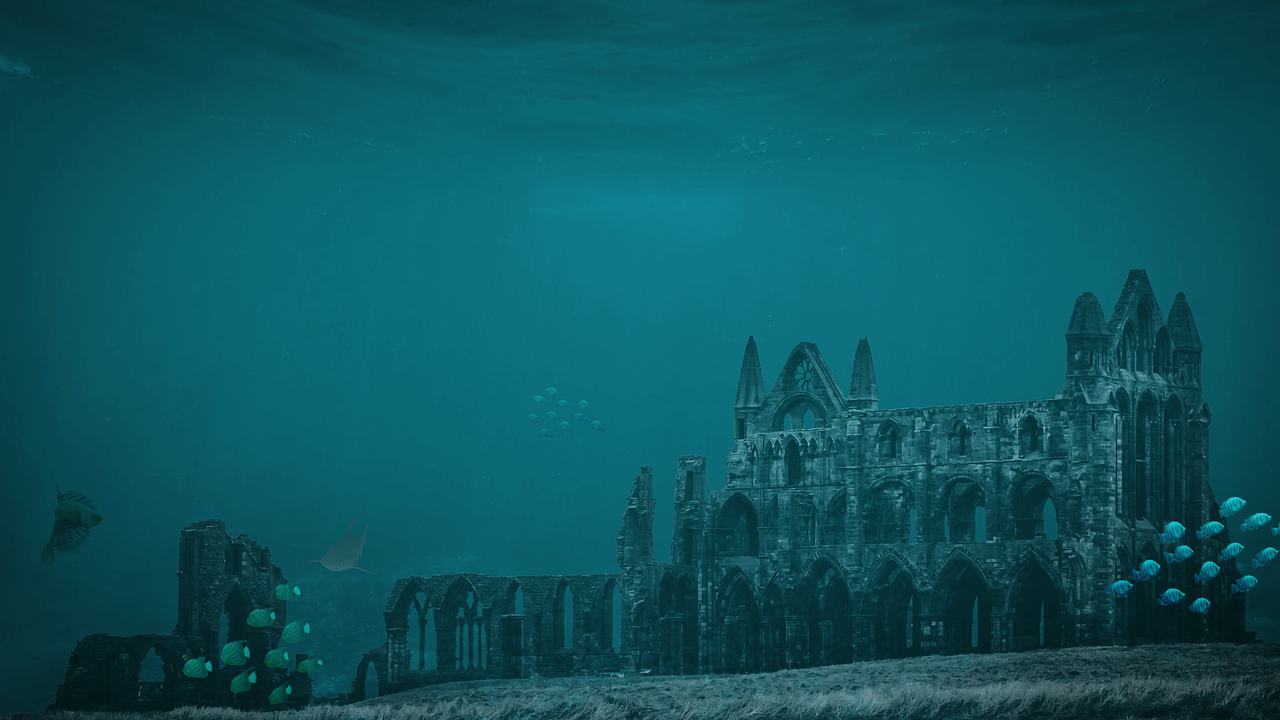 cathedral underwater water free photo