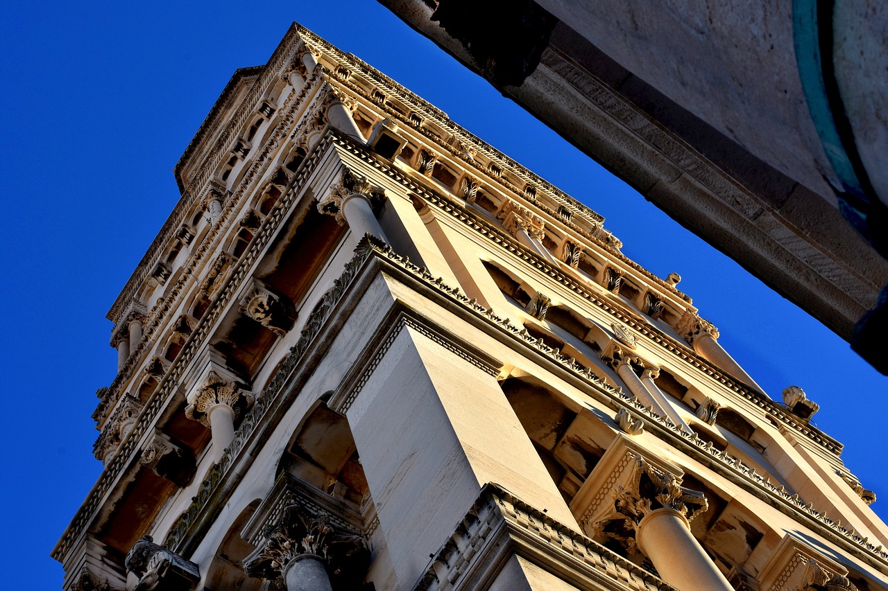 cathedral  steeple  split croatia free photo