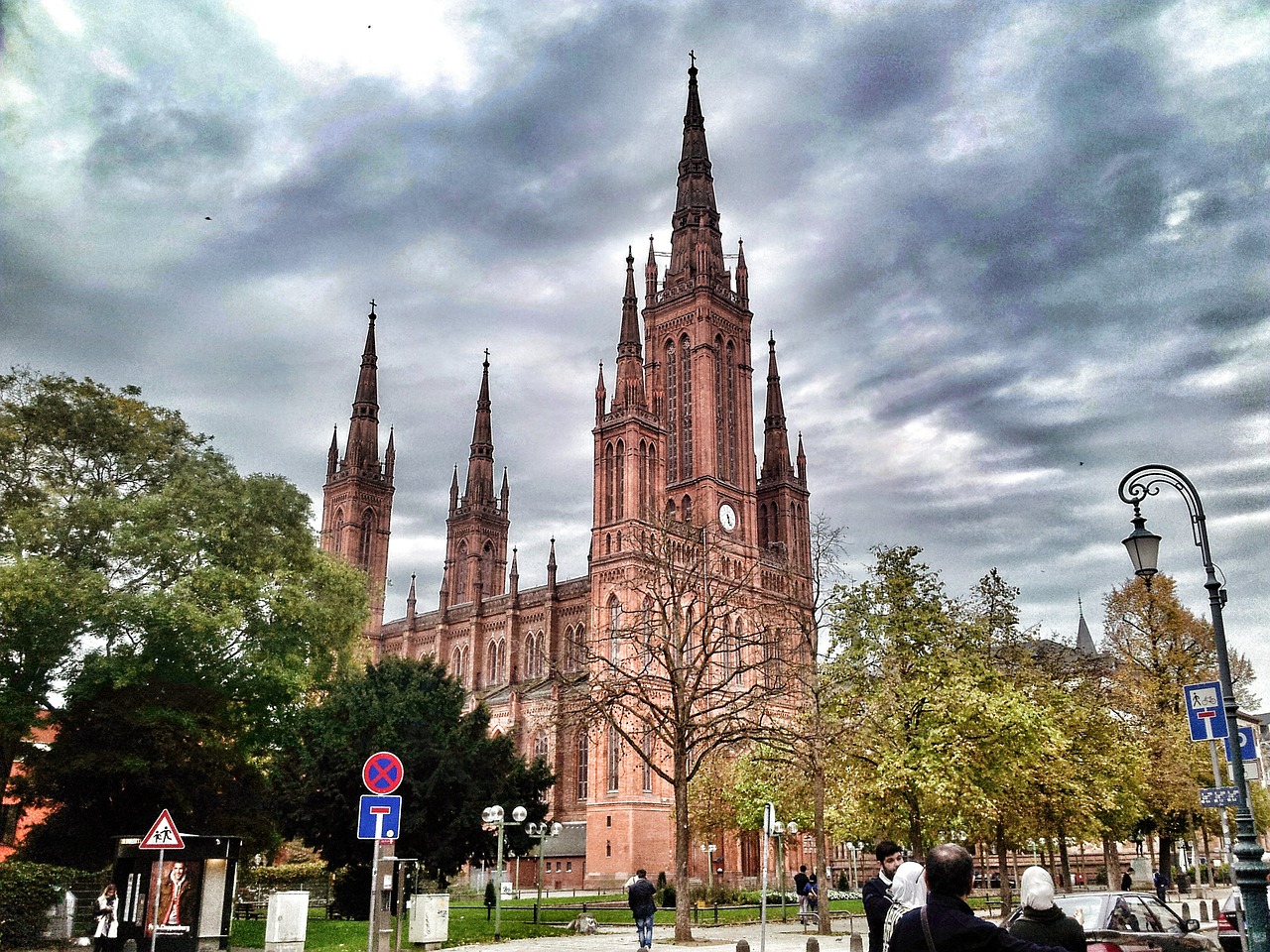 cathedral wiesbaden historic free photo