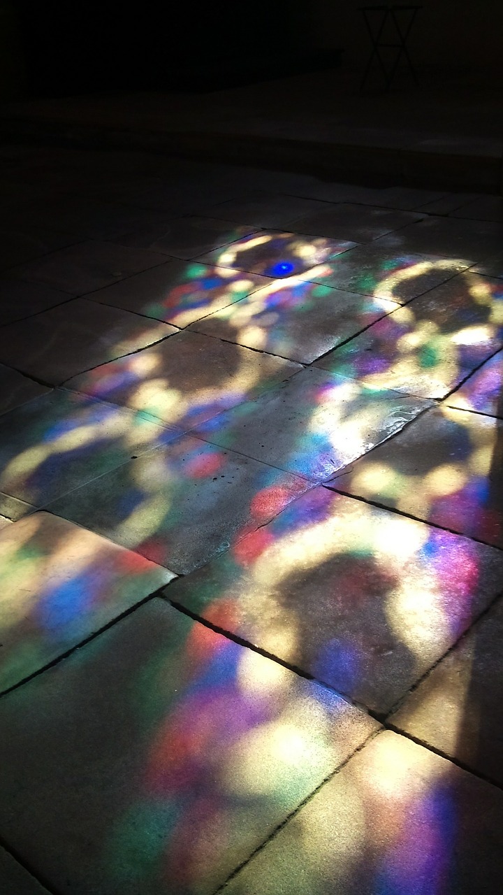 cathedral stain glass reflection free photo