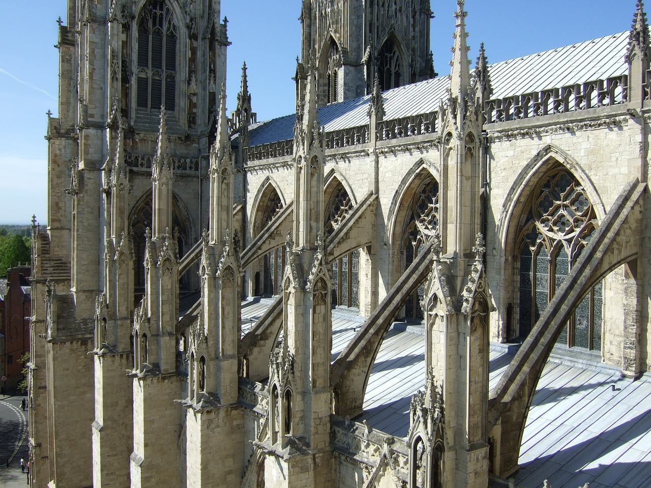 cathedral buttresses flying buttresses free photo