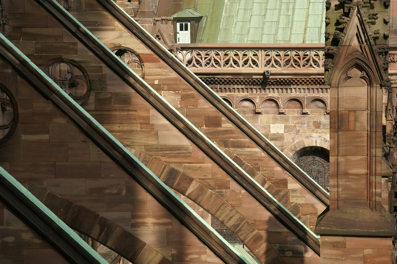 cathedral arches strasbourg free photo