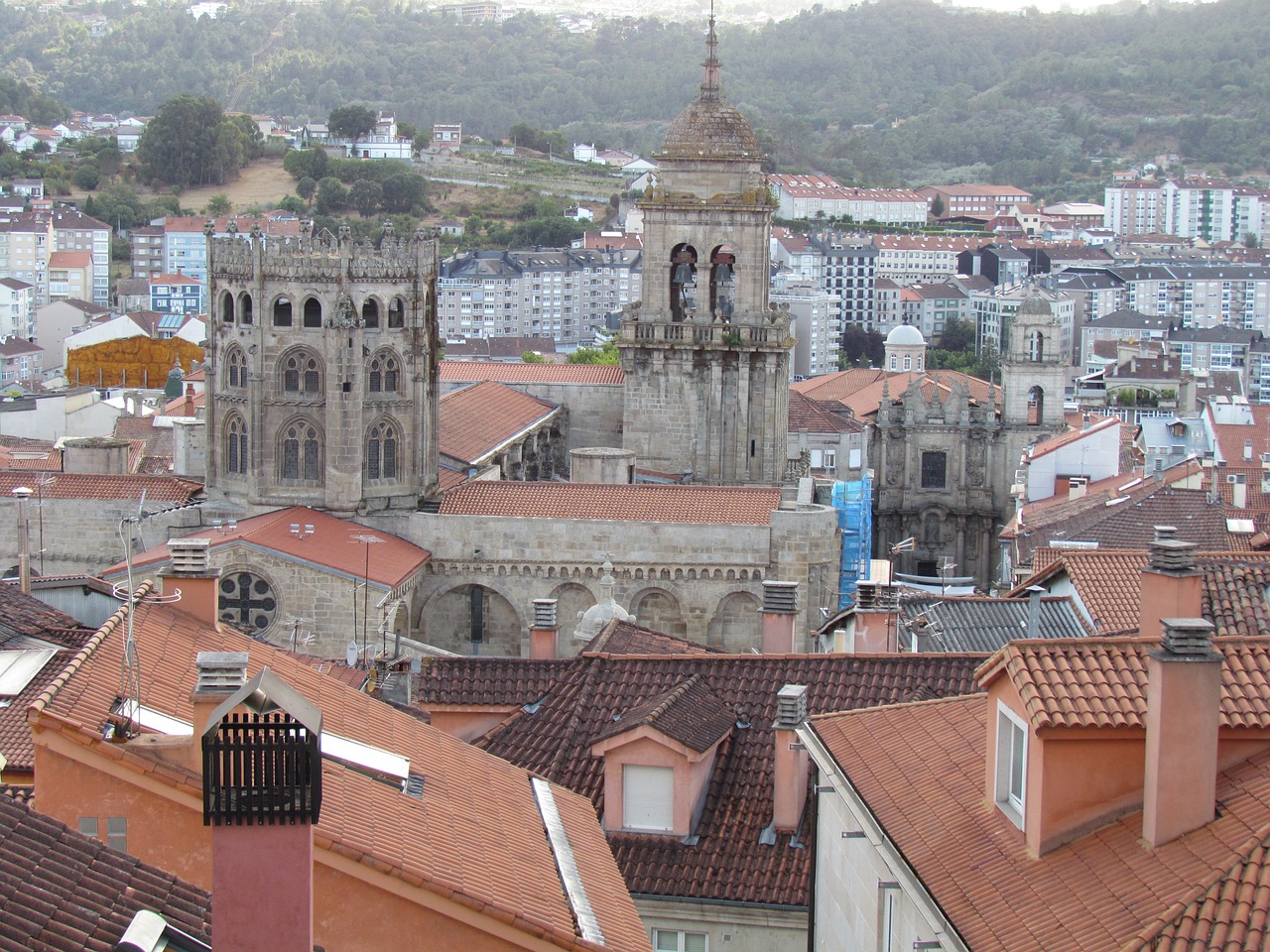 cathedral ourense old town free photo