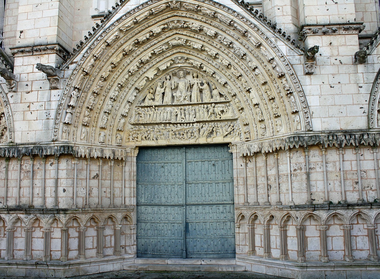 cathedral doors ornate doors church doors free photo