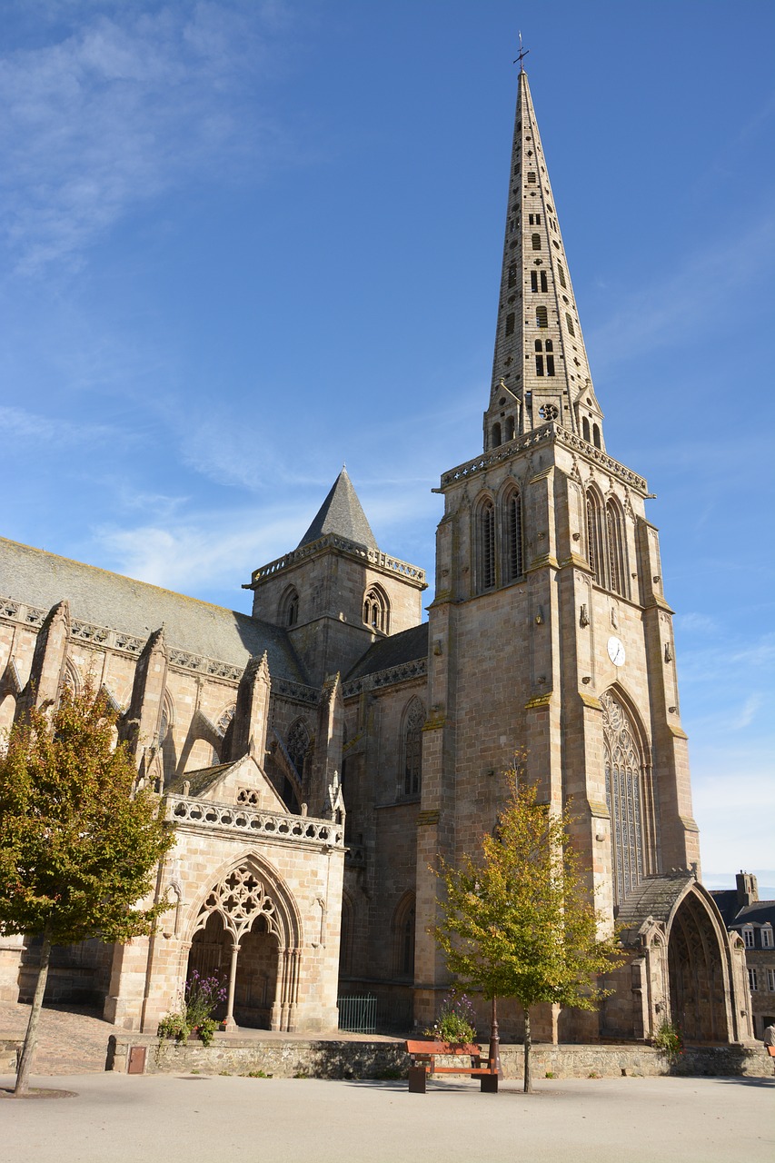 cathedral of tréguier tourist town brittany free photo