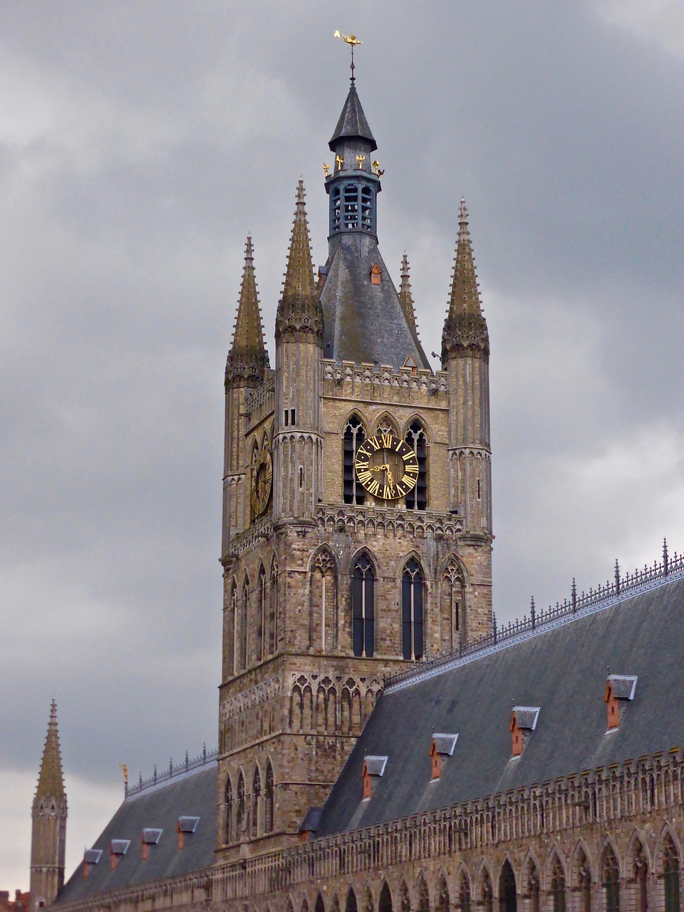 cathedral spire ypres landmark free photo