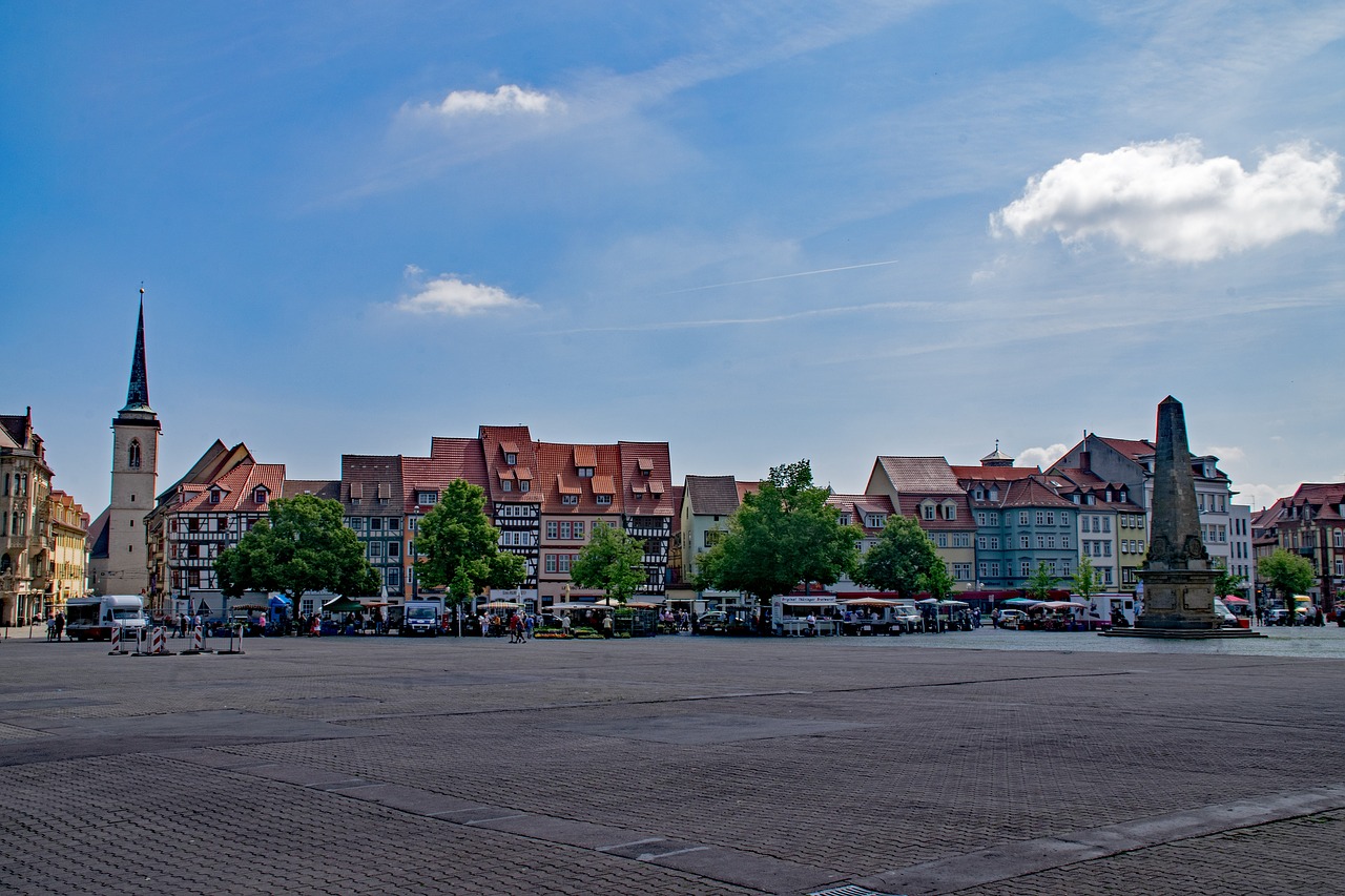 cathedral square erfurt thuringia germany free photo