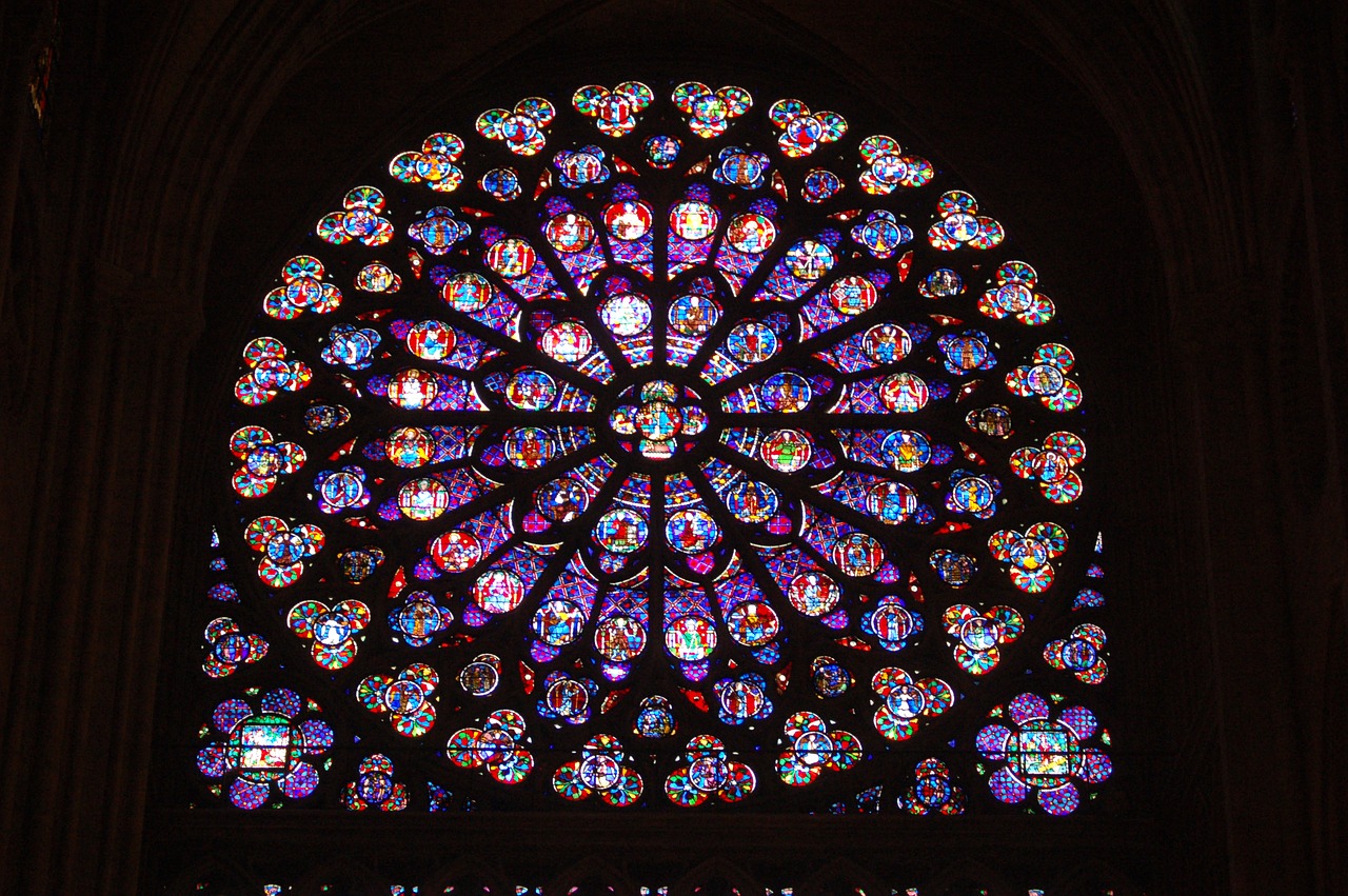 cathedrals paris glass free photo