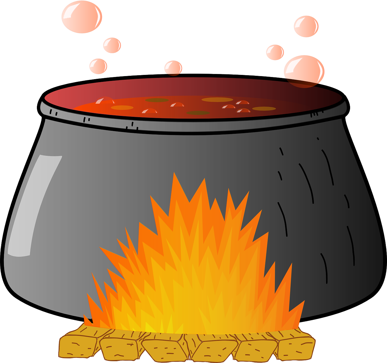 cauldron fire pot free photo