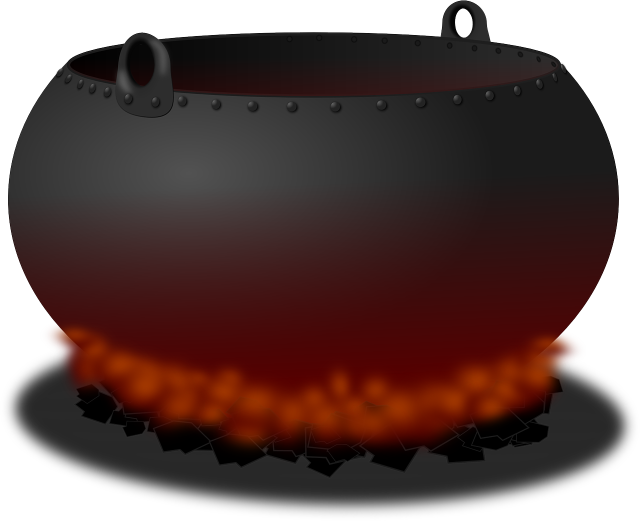 cauldron pot fire free photo