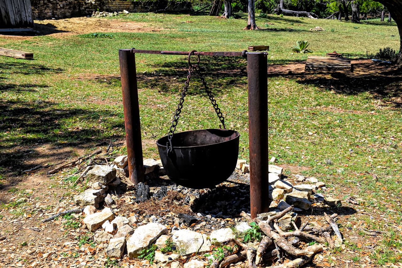 cauldron  metal  campfire free photo