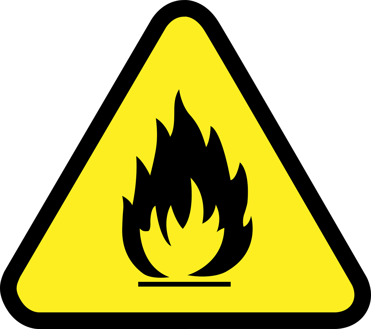 caution flammable industrial safety free photo