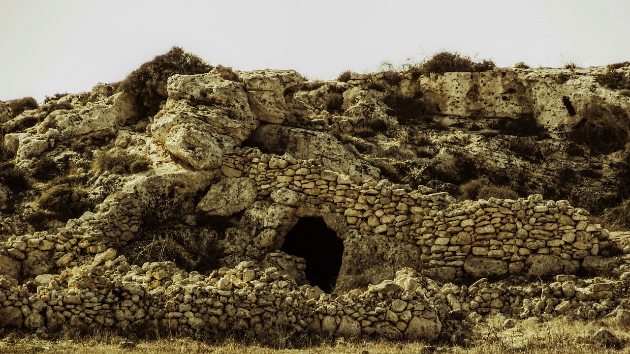 cave corral stone built free photo