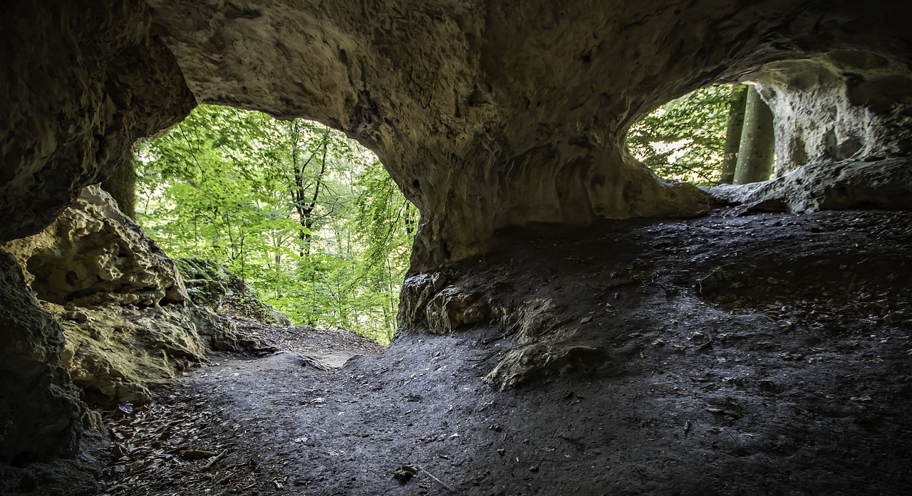 cave underground exploring free photo
