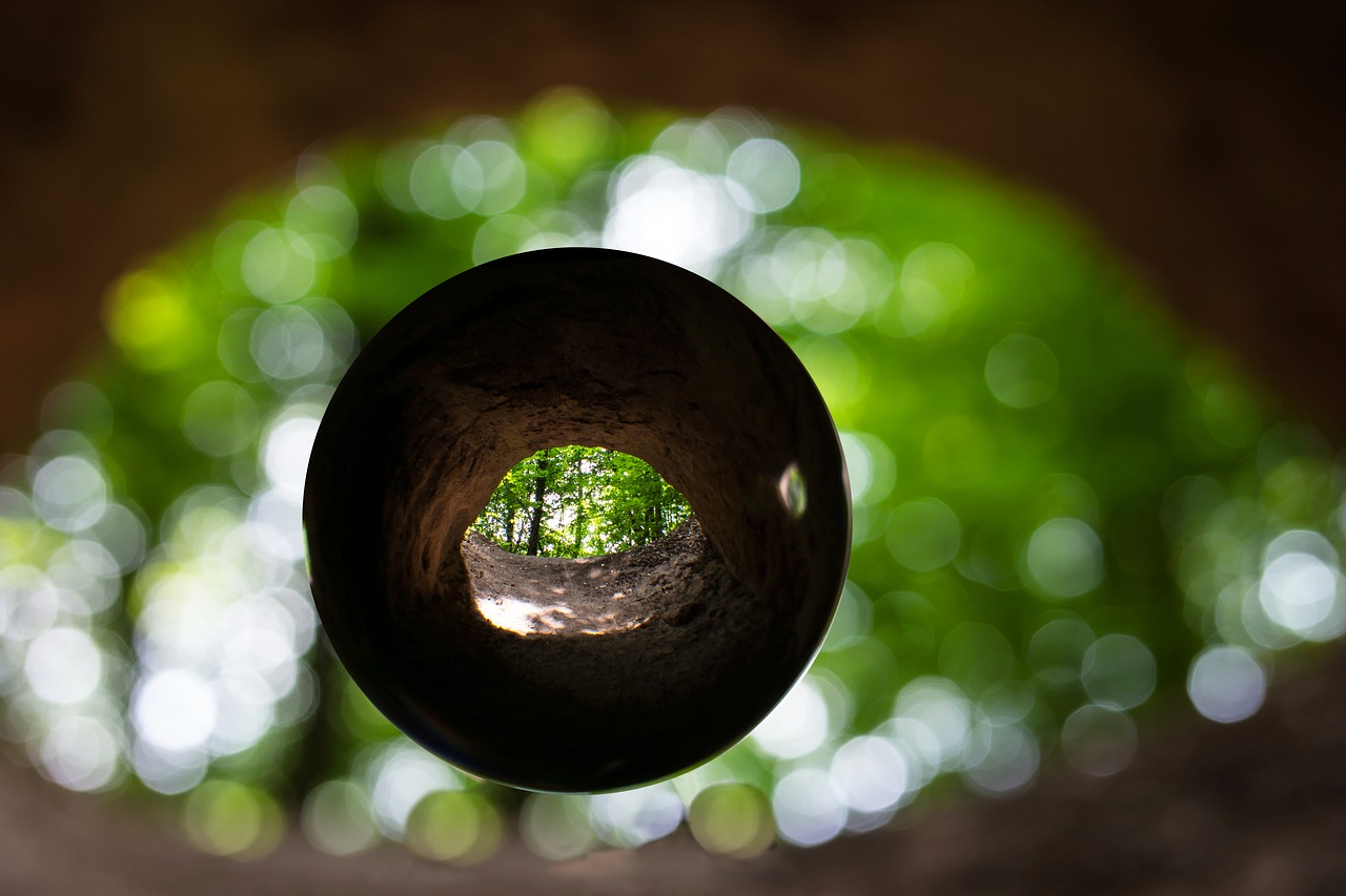 cave  cave entrance  glass ball free photo