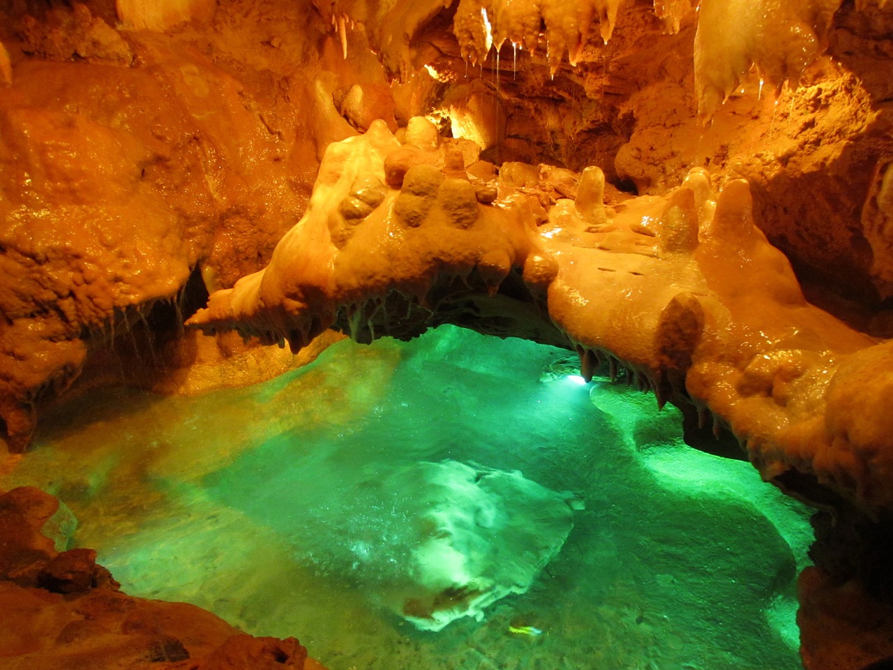 cave underground water nature free photo
