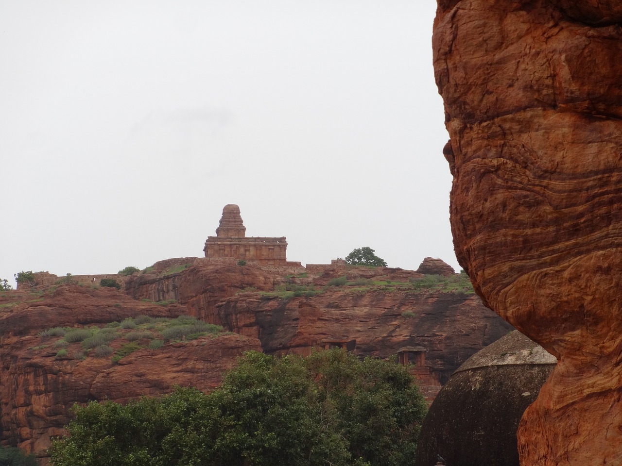 cave temple rock cut sand stone free photo