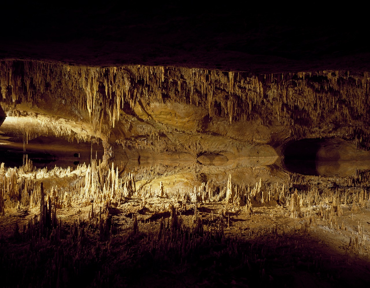 cavern speleothems cave free photo