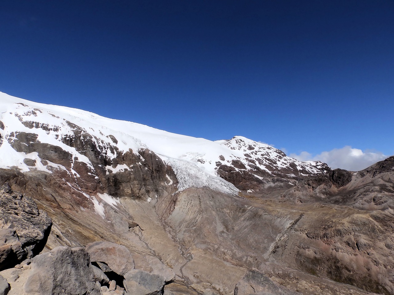 cayambe the glacier mountain free photo