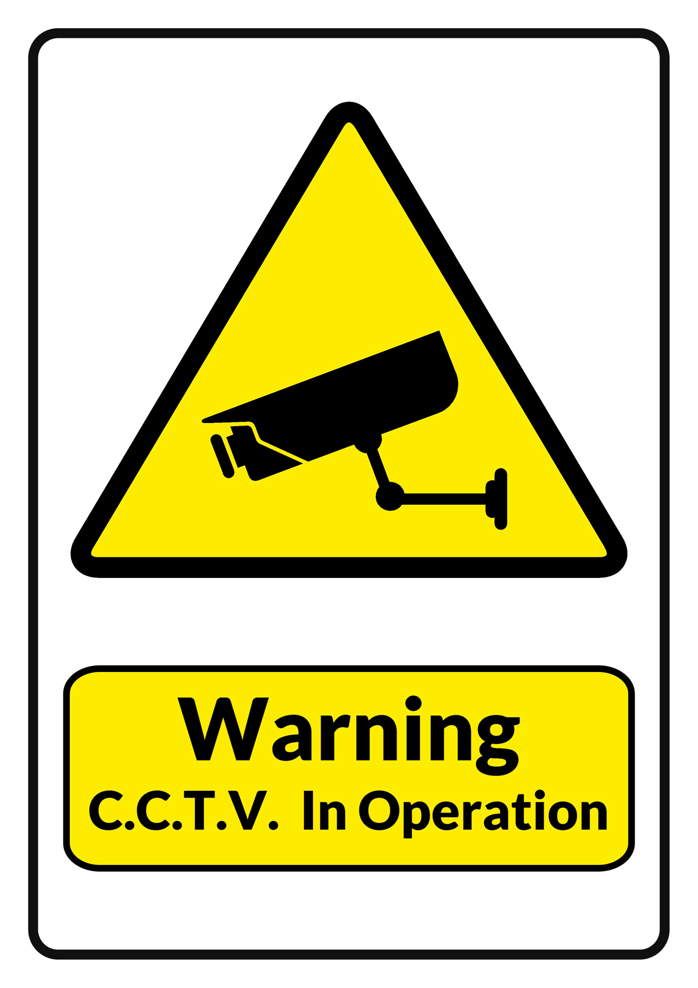 cctv warning sign free photo