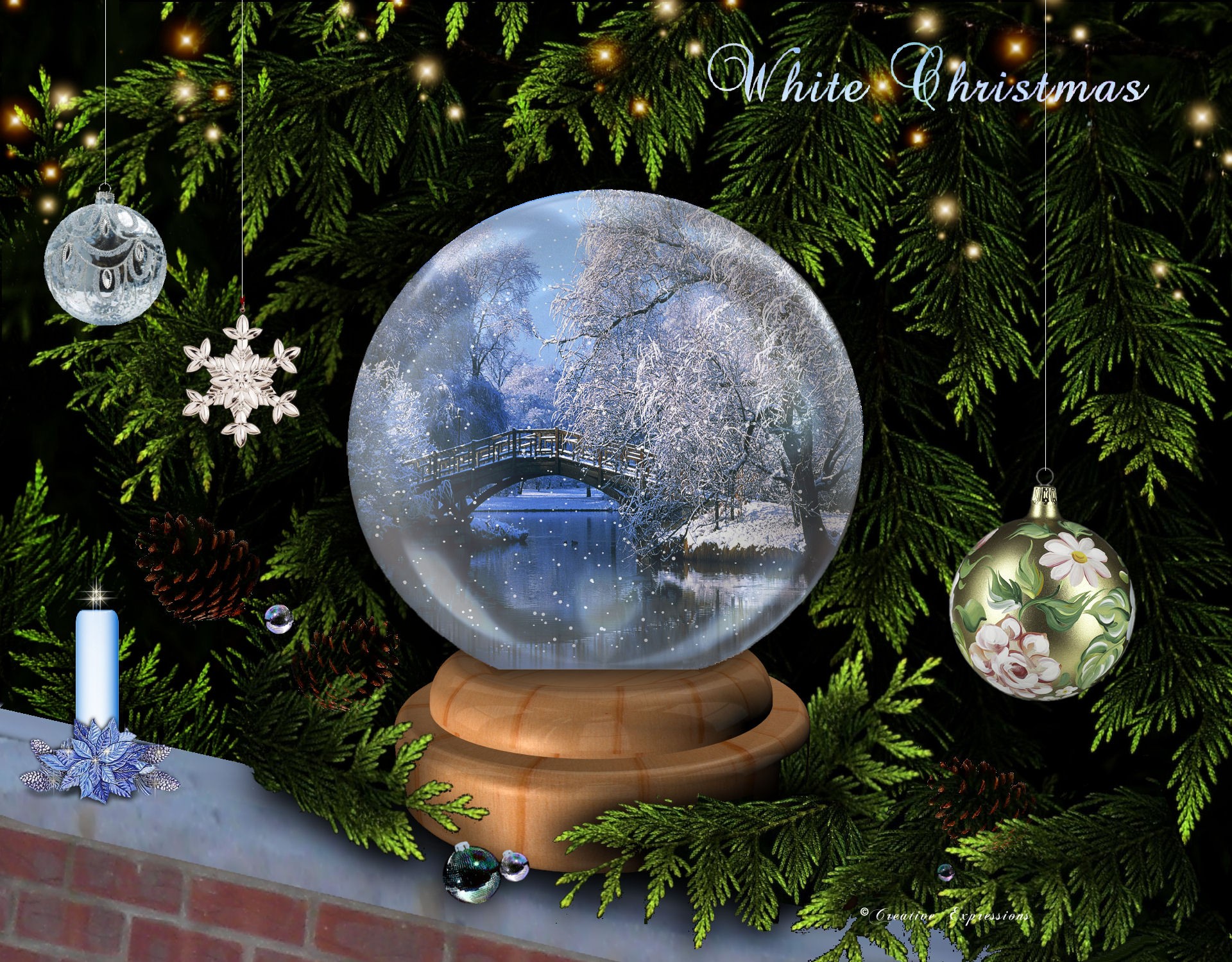 christmas xmas snow globe free photo
