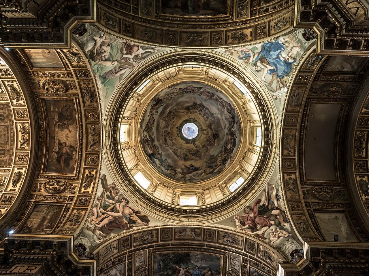 ceiling rome chapel free photo