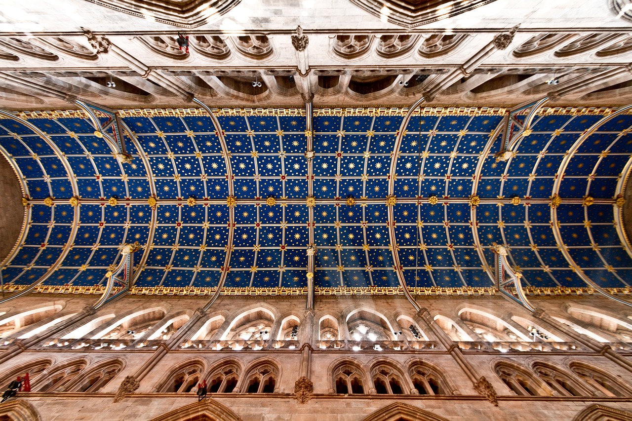 ceiling carlisle cathedral architecture free photo