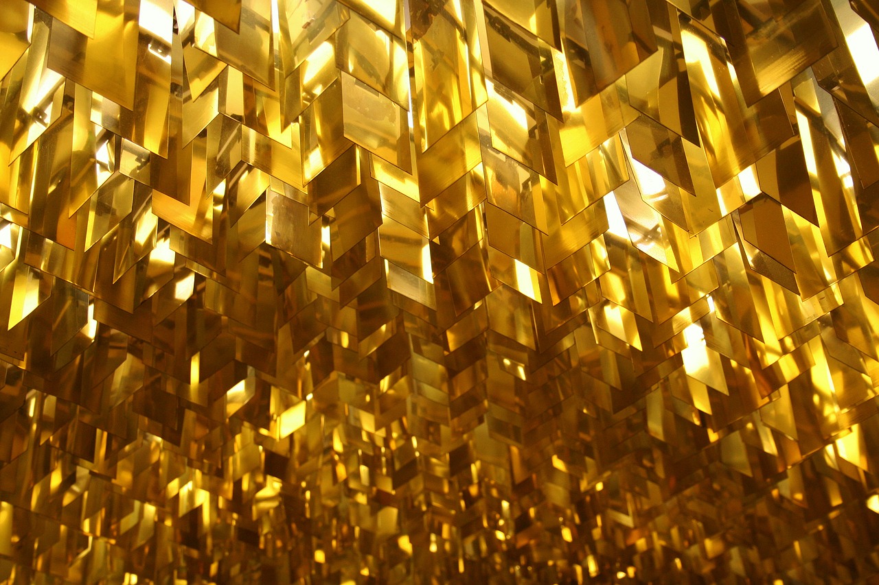 ceiling lighting gold free photo