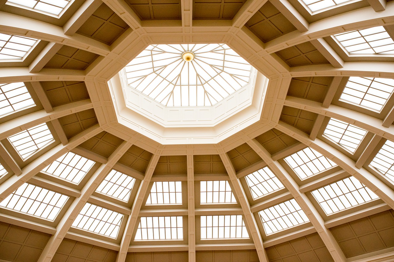 ceiling roof symmetry free photo