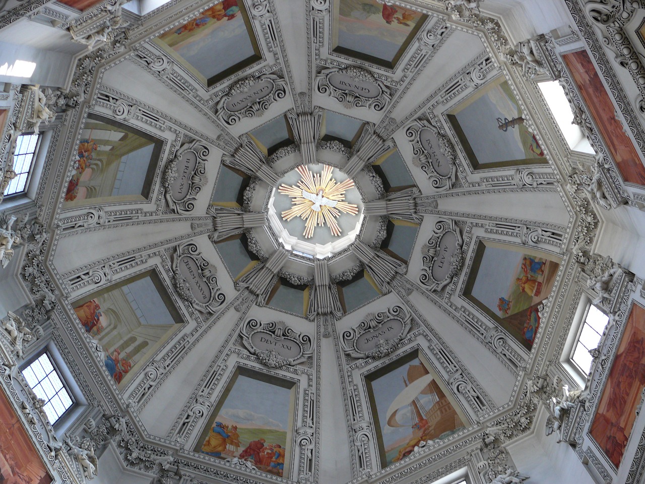 ceiling architecture inside free photo