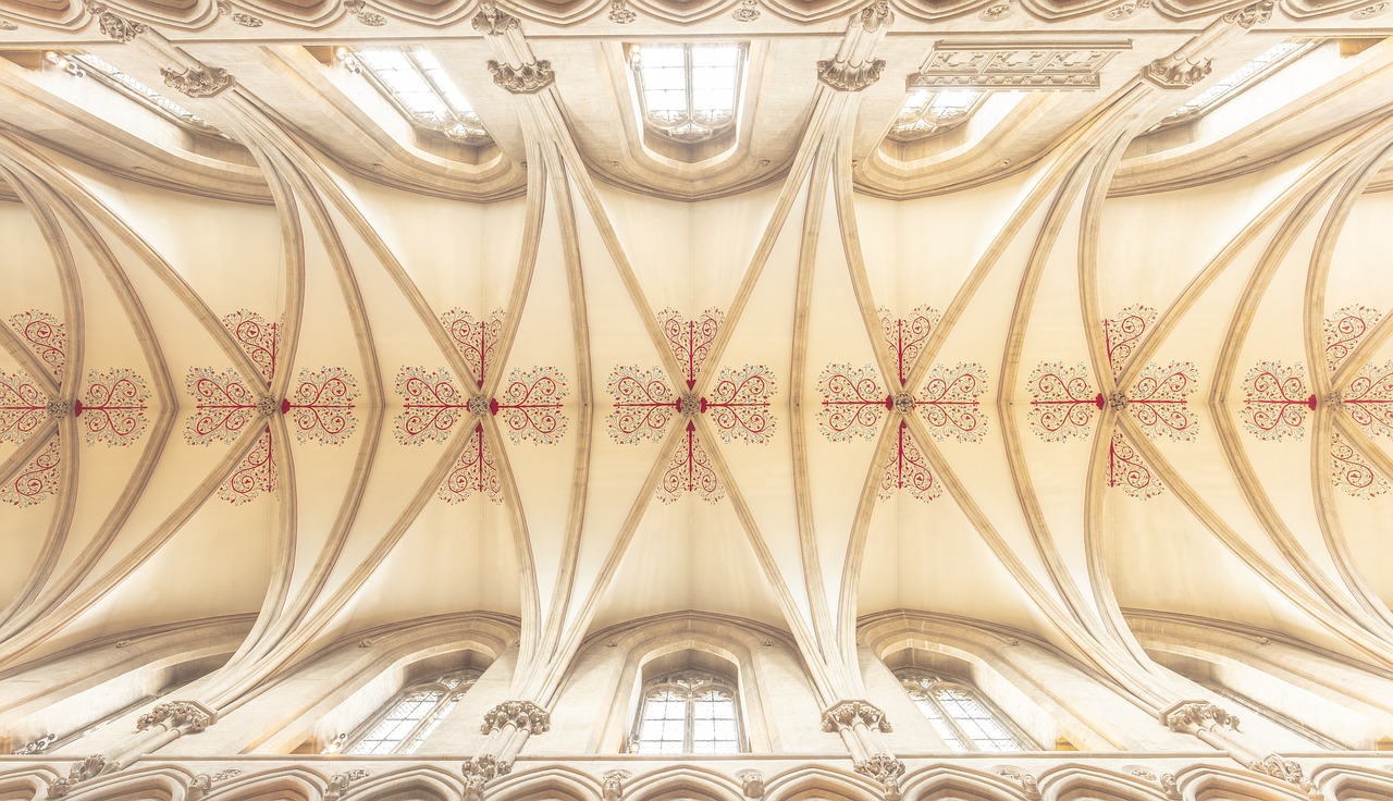ceiling  wells cathedral  architecture free photo