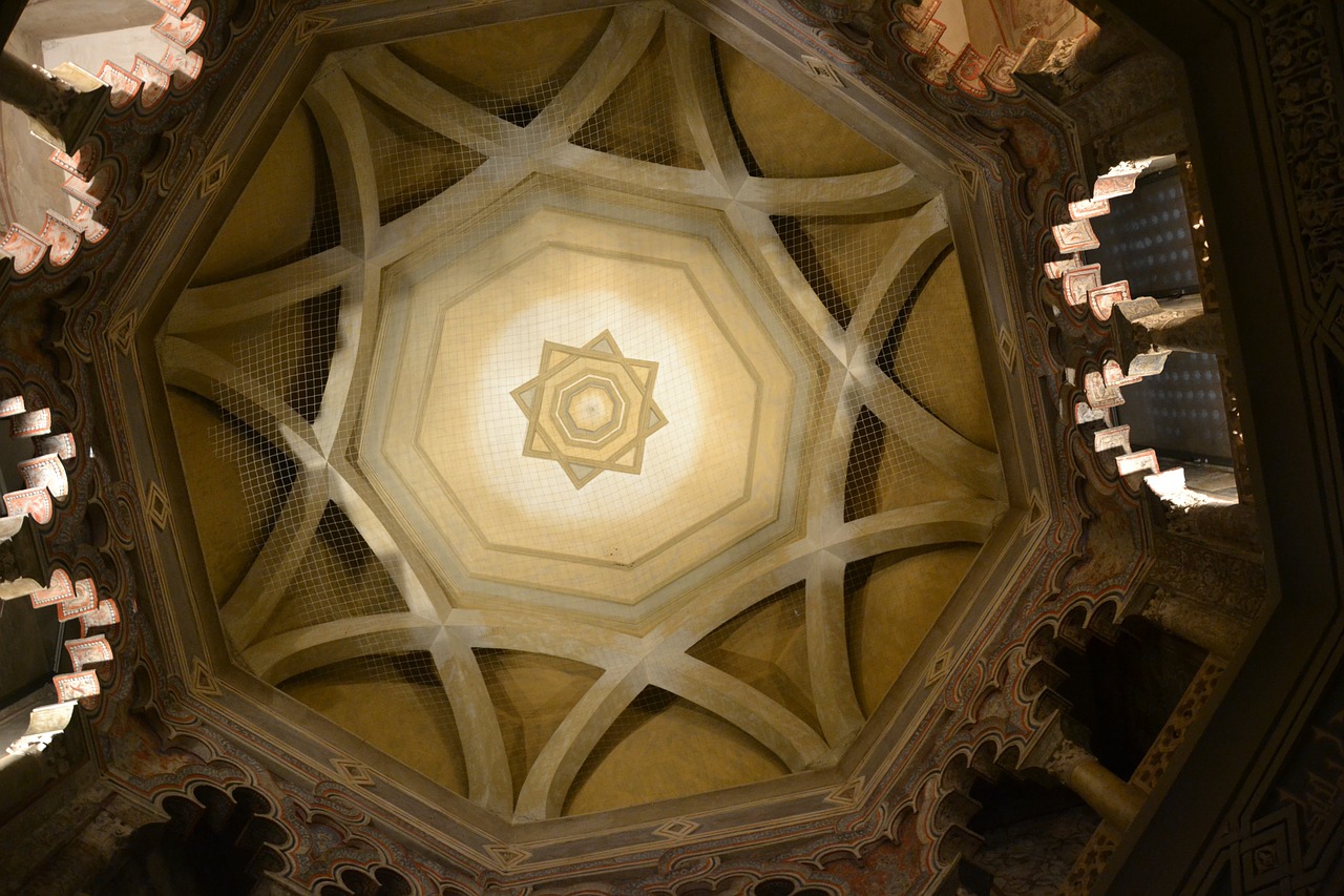 ceiling architecture arabic free photo