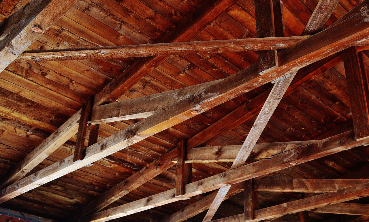 ceiling construction wood blanket free photo