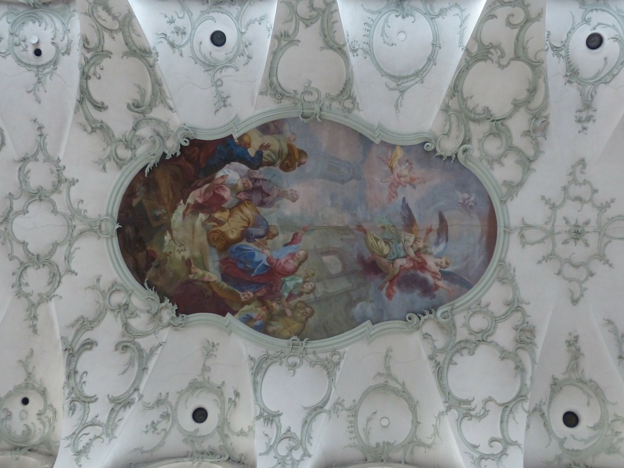 ceiling painting blanket collegiate church of st peter free photo