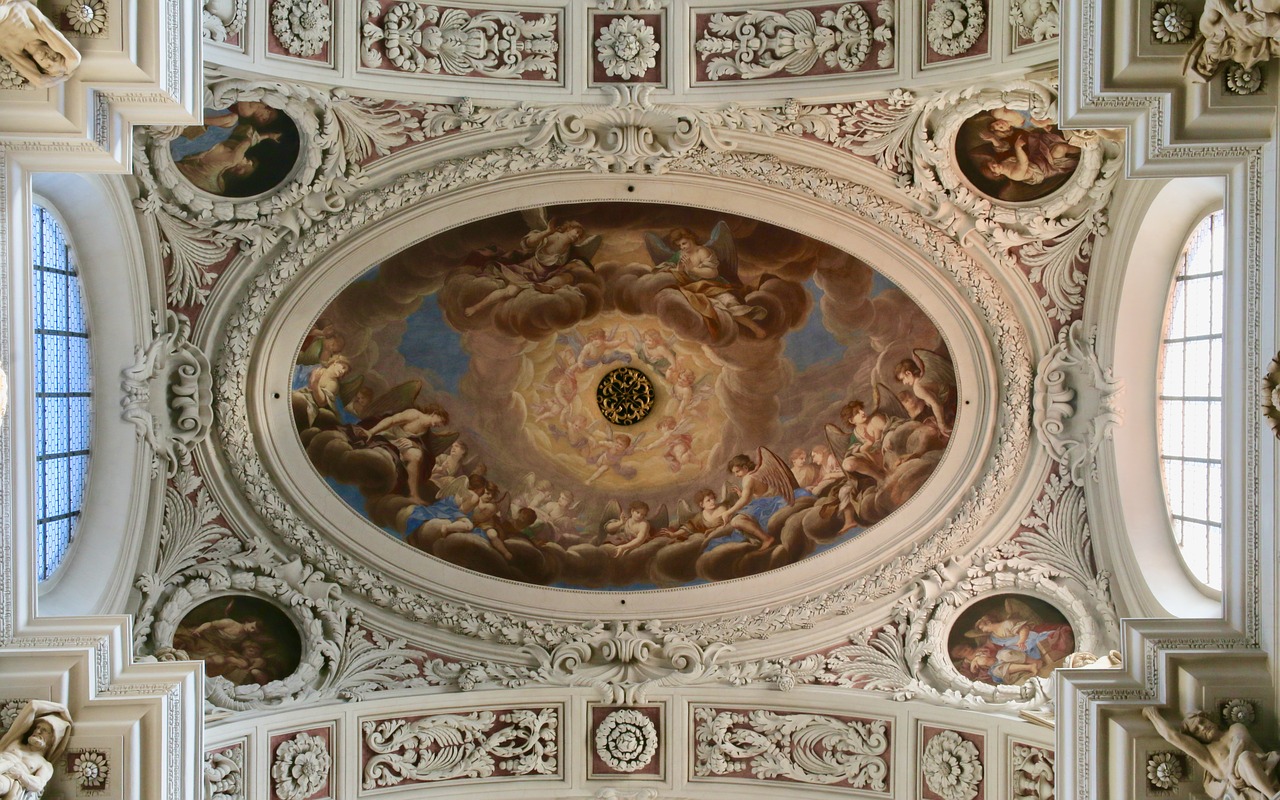 ceiling painting fresco passau free photo