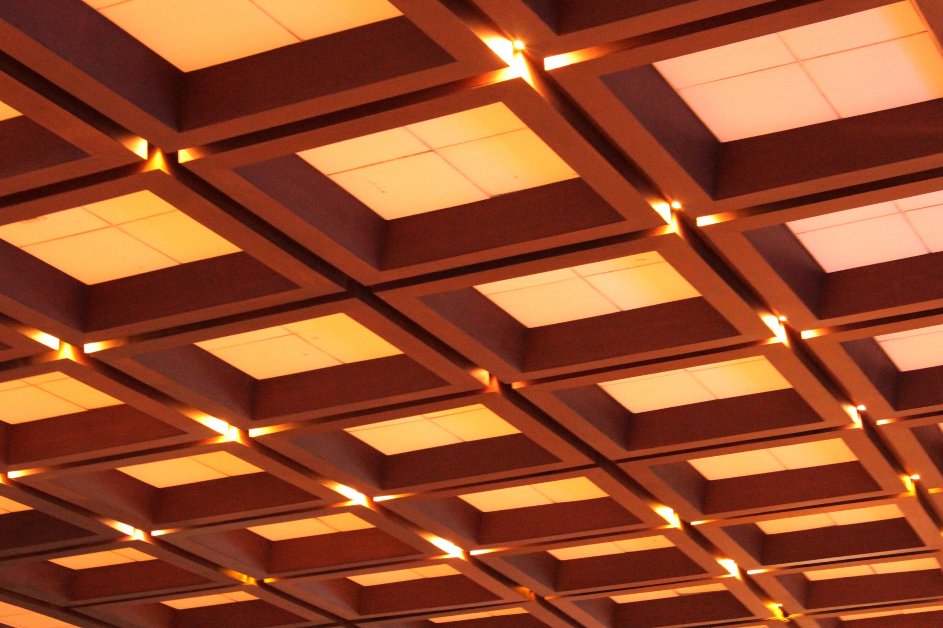ceiling squares lights free photo