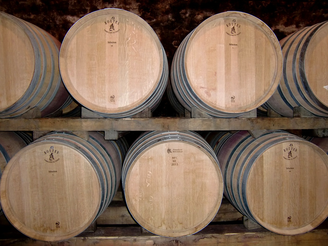 cellar wine barrels barrels free photo